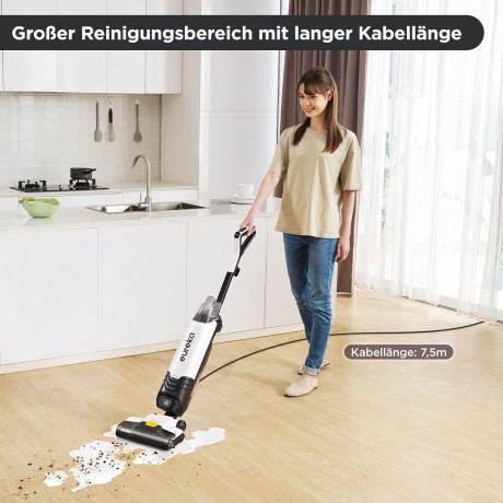 Eureka! Eureka! Akku-Hand-und Stielstaubsauger Ideal fur Hartboden, Teppiche, Tierhaare, 550,00 W, beutellos, mit Doppeltank und Selbstreinigung Ideal fur Haustiere und Familie  Эврика! Беспроводной ручной пылесос, идеально подходит для твердых полов, ков