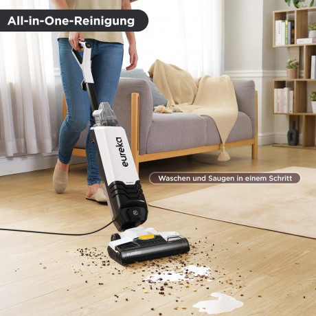 Eureka! Eureka! Akku-Hand-und Stielstaubsauger Ideal fur Hartboden, Teppiche, Tierhaare, 550,00 W, beutellos, mit Doppeltank und Selbstreinigung Ideal fur Haustiere und Familie  Эврика! Беспроводной ручной пылесос, идеально подходит для твердых полов, ков