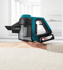 BOSCH BOSCH Akku-Stielstaubsauger Unlimited Serie 6, schwarz, BKS6111P, beutellos, 18V Power for ALL Akku, inkl. Mobelpinsel  Беспроводной пылесос BOSCH Unlimited Series 6, черный, BKS6111P, без мешка, аккумулятор 18 В Power for ALL, включая мебельную щет