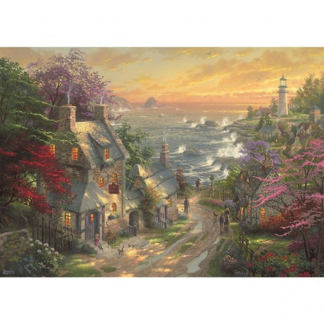 Schmidt Spiele Dorfchen am Leuchtturm Puzzle 3000 Teile Пазл Деревня у маяка 3000 деталей