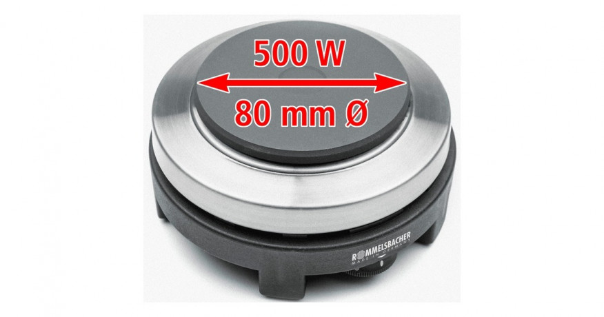 Rommelsbacher Rommelsbacher Reisekochplatte RK 501 edelstahl/schwarz  edelstahl/schwarz Дорожная плита Rommelsbacher RK 501 нержавеющая сталь/черный