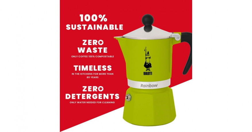 Bialetti Bialetti Rainbow, Espressomaschine grun, 1 Tasse  grun Bialetti Rainbow, кофемашина для эспрессо, зеленая, 1 чашка