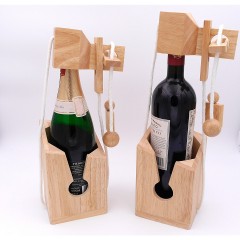 ROMBOL Flaschentresor – Edles Denkspiel aus Holz fur grosse Flaschen Сейф для бутылок — благородная деревянная головоломка для больших бутылок