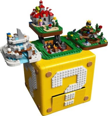 LEGO Super Mario Fragezeichen-Block aus Super Mario 64 Блок вопросительного знака Super Mario из Super Mario 64