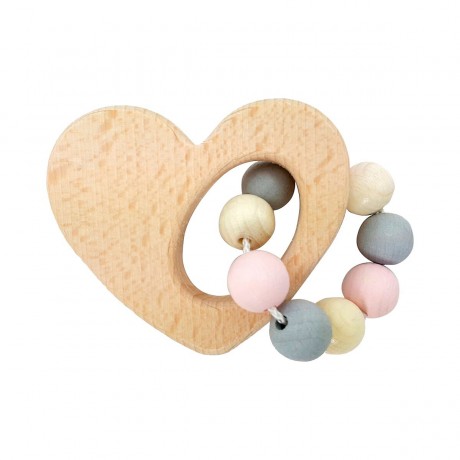 HESS Rassel mit Perlen aus Holz Деревянная погремушка с бусинами