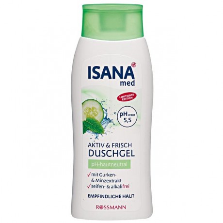 ISANA med Aktiv & Frisch Duschgel Гель для душа Активный и свежий для чувствительной кожи 250 г
