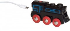 BRIO Schwarze Akku-Lok mit Mini-USB Черный аккумуляторный локомотив с мини-USB