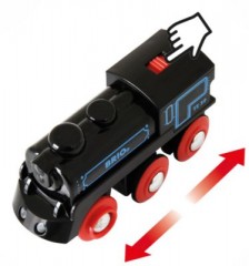 BRIO Schwarze Akku-Lok mit Mini-USB Черный аккумуляторный локомотив с мини-USB