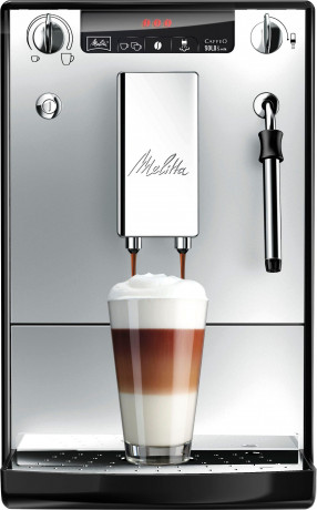 Melitta Melitta Kaffeevollautomat Solo  Milk E953-202, silber/schwarz, Cafe creme  Espresso per One Touch, Duse fur Milchschaum  Полностью автоматическая кофемашина Melitta Solo Milk E953-202, серебристый/черный, кофе-крем-эспрессо в одно касание, насадка
