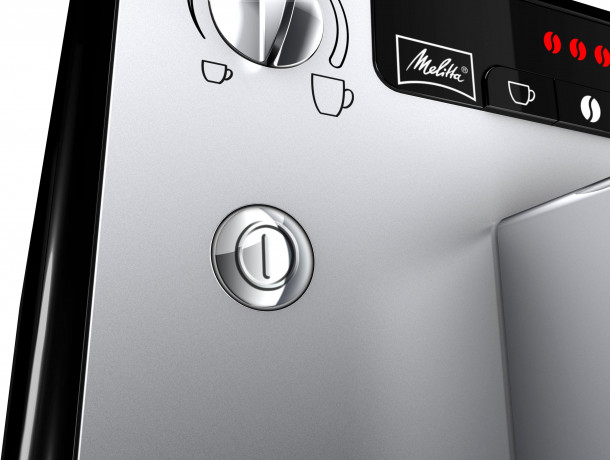 Melitta Melitta Kaffeevollautomat Solo  Milk E953-202, silber/schwarz, Cafe creme  Espresso per One Touch, Duse fur Milchschaum  Полностью автоматическая кофемашина Melitta Solo Milk E953-202, серебристый/черный, кофе-крем-эспрессо в одно касание, насадка