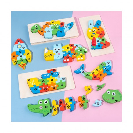 Syntek Bauklotze fur Kinder Holzklotze fur Kinder mit 3D-Formen Строительные блоки для детей Деревянные блоки для детей с объемными формами