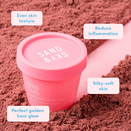 Sand  Sky Australian Pink Clay Smoothing Body Sand  Australian Pink Clay Разглаживающий песок для тела