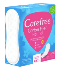 Carefree Slipeinlage Cotton Feel Normal 56 St, Прокладки ежедневные Cotton Normal 56 шт, 10 упаковок (560 шт)