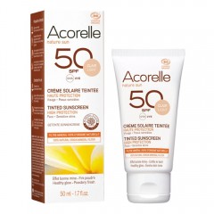 Acorelle nature sun LSF50 Sonnencreme getont Clair Light  Nature Sun Солнцезащитный тонирующий крем SPF50 Clair Light