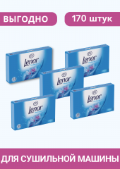 Lenor Trockentucher Ленор Ароматизирующие салфетки для сушильной машины, &quot;Апрельская свежесть&quot;,  5 упаковок х 34 штуки (170 шт)