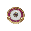 Пепельница винтажная Limoges Francce, бело-красный фарфор &quot;Герб Парижа&quot;, 10,5 x 2 см, Франция, 1960-70гг.