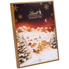 Lindt Edelbitter Adventskalender 2024 Адвент календарь с темным шоколадом, 26 сладких сюрприза, 250 грамм