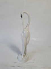Фигурка винтажная Hollohaza &quot;Цапля&quot;, фарфор, 19 см, Венгрия, 1970-80гг.