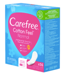 Carefree Slipeinlage Cotton Feel Normal 56 St, Прокладки ежедневные Cotton Normal 56 шт, 25 упаковок (1400 шт)
