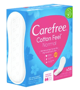 Carefree Slipeinlage Cotton Feel Normal 56 St, Прокладки ежедневные Cotton Normal 56 шт, 25 упаковок (1400 шт)