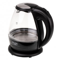 Adler Adler Wasserkocher AD 1224 Glas-Wasserkocher 1,5 L schwarz/transparent  Чайник Adler AD 1224 стеклянный чайник 1,5 л черный/прозрачный