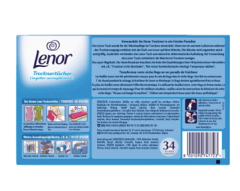 Lenor Trockentucher Ленор Ароматизирующие салфетки для сушильной машины, &quot;Апрельская свежесть&quot;,  10 упаковок х 34 штуки (340 шт)