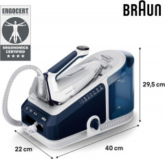 Braun Braun Dampfbugelstation CareStyle 7,Bugelstation,Dampf,Bugelstationen mit Dampfstation, 2000,00 ml Wassertank, 2L Tank abnehmbar,Dampfbugelstation,Bugeleisen,Dampfbugeleisen  Паровая гладильная станция Braun CareStyle 7, гладильная станция, пар, гла