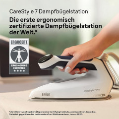Braun Braun Dampfbugelstation CareStyle 7,Bugelstation,Dampf,Bugelstationen mit Dampfstation, 2000,00 ml Wassertank, 2L Tank abnehmbar,Dampfbugelstation,Bugeleisen,Dampfbugeleisen  Паровая гладильная станция Braun CareStyle 7, гладильная станция, пар, гла