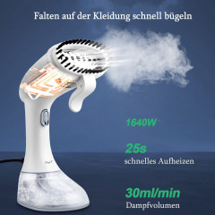 CkeyiN CkeyiN Dampfburste Handdampfburste, tragbare Haushaltsdampfburste, 1640,00 W, glatte Bodenplatte aus Edelstahl, 350ml-Wassertank  Ручная паровая щетка CkeyiN, портативная бытовая паровая щетка, 1640,00 Вт, гладкая опорная пластина из нержавеющей ст