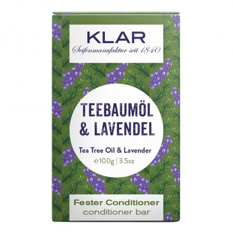 Klar Seifen Fester Conditioner Teebaumol & Lavendel 100g  Твердый кондиционер Молекула чайного дерева и лаванда 100г