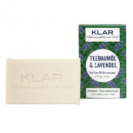Klar Seifen Fester Conditioner Teebaumol & Lavendel 100g  Твердый кондиционер Молекула чайного дерева и лаванда 100г