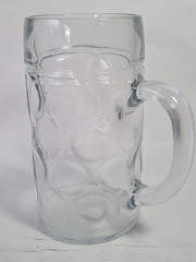 Немецкая пивная кружка Rastal, стекло, 1 л, 20 х 16 см, Германия, 1970-80гг.