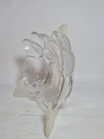 Салатница винтажная Walther Glas в виде цветка, хрусталь, 18.5 см, Германия, 1960-70гг.