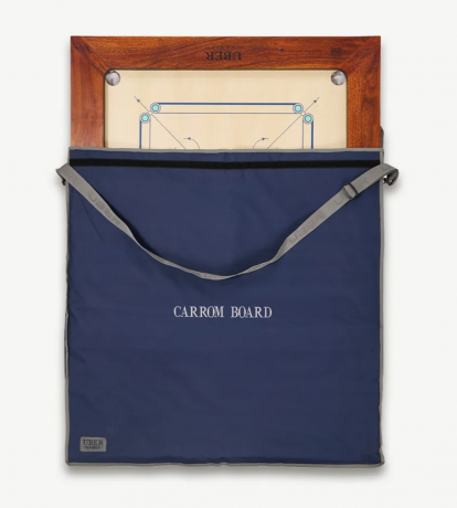 UBERGAMES Karromspiel Toernament Carrom spiel ( Tisch + Tragetasche) Турнирный набор для игры в карром (стол + сумка для переноски)