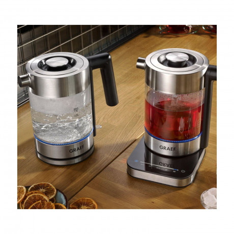 Graef Graef Wasserkocher Graef WK300 Wasserkocher schnurlos Edelstahl, 1.00 l, 2000 W  Чайник Graef Чайник Graef WK300 беспроводной, нержавеющая сталь, 1,00 л, 2000 Вт