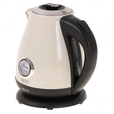 Camry Camry Wasserkocher CR 1344 creme Elektrischer Wasserkocher mit Thermometer 1,7L, Edelstahl, Wasserstandsanzeige  Чайник Camry CR 1344 кремовый электрочайник с термометром 1,7л, нержавеющая сталь, индикатор уровня воды