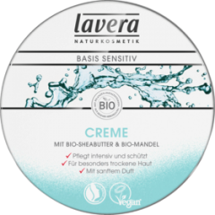 Lavera Крем для тела Основа	 чувствительный с Био-с маслом ши и Bio-Миндаль	, 150 мл
