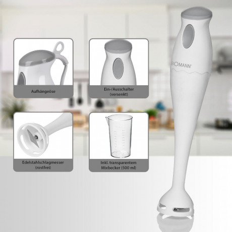 BOMANN BOMANN Stabmixer SM 354 CB Погружной блендер BOMANN SM 354 CB