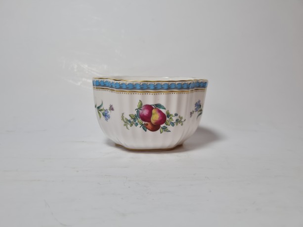 Фруктовница винтажная Spode "Фрукты", костяной фарфор, в классическом английском стиле, 10 х 8 см, Англия, 1960-70гг