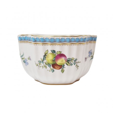 Фруктовница винтажная Spode "Фрукты", костяной фарфор, в классическом английском стиле, 10 х 8 см, Англия, 1960-70гг