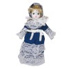German Doll, Немецкая винтажная кукла в красивом платье, фарфор, 30см, 1970г.