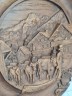 German Wood Винтажное деревянное панно "Швейцария", ручная работа, 23см, Германия 1950-60гг.