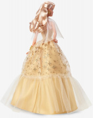 Barbie Holiday Barbie Doll 2023 HJX08 Кукла Барби рождественская, блондинка в золотом платье
