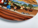 Royal Porzellan Bavaria KPM Germany, Королевский Фарфор Бавария КПМ Коллекционная фарфоровая тарелка "Сбор урожая" с осенним пейзажем, художник Барбара Фюрстенхофер, 19см, Западная Германия 1980г.
