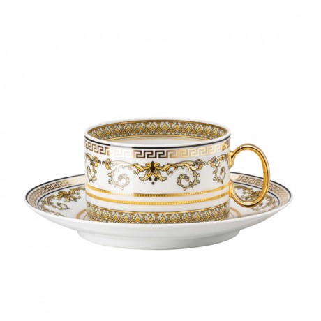 Rosenthal meets Versace Rosenthal Versace Virtus Gala White Teetasse 0,20 L mit Untertasse 2-tlg.  Rosenthal Versace Virtus Gala Чашка для белого чая 0,20 л с блюдцем 2 шт.