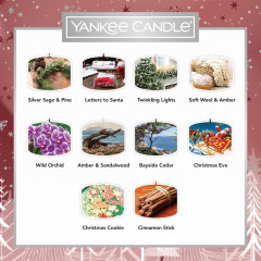 Yankee Candle Bright Lights 10 Tea Lights &amp; Holder Adventskalender 2024 Адвент-календарь, 10 свечей для праздничной атмосферы и настроения