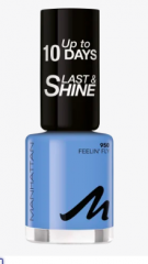 Лак для ногтей Manhattan Cosmetics Nagellack Last &amp; Shine Feelin' Fly 950, 8 ml