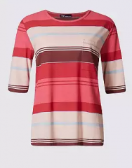Marks &amp; Spencer футболка с короткими рукавами, ткань с полосками, 1 шт