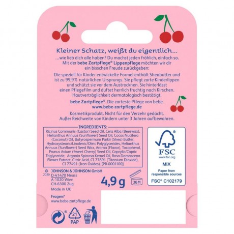 bebe Lippenpflege quot;Natural Cherryquot;  Уход за губами &quot;Натуральная вишня&quot;