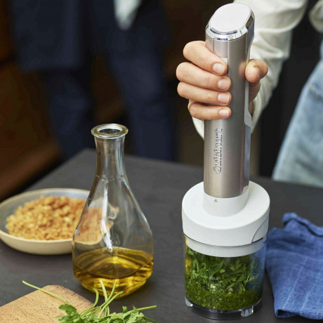 Cuisinart Cuisinart Akku-Stabmixer RHB100E Cordless Collection, mit Purieraufsatz, Schneebesen, Schale, 30 Minuten Akkulaufzeit  Беспроводной ручной блендер Cuisinart RHB100E Cordless Collection, с насадкой для очистки, венчиком, чашей, срок службы батаре